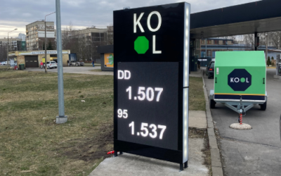KOOL gas station price pylon