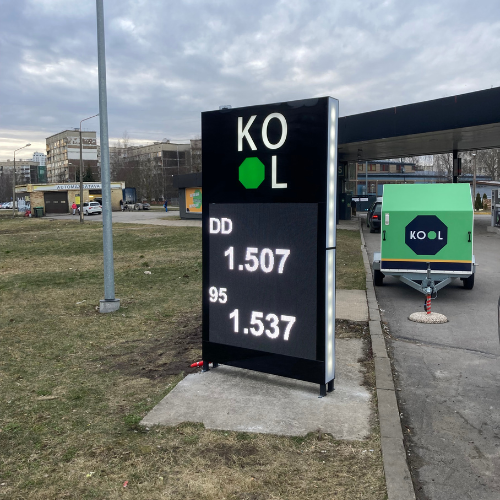 KOOL gas station price pylon