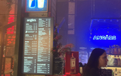 3 Screens at bar “Angārs”